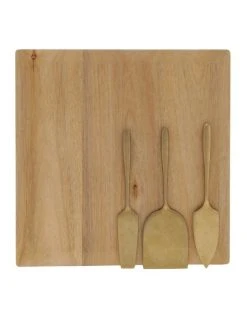 Best Sale ⭐ Vue 3-Piece Cheese Set Matte Gold 🛒