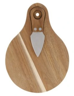 Cheapest ๐ Vue 22x16cm 2-Piece Teak Cheese Board & Knife Set Natural โค๏ธ
