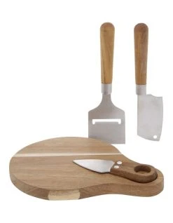 Cheapest 😉 Vue 22x16cm 2-Piece Teak Cheese Board & Knife Set Natural ❤️ -Savor Home Store 741786940 3 720x928
