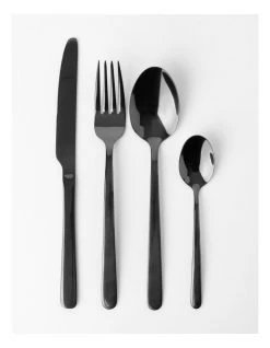 Cheapest ⭐ Vue Riley 16pc Shiny Black Cutlery ⌛