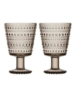 Best deal 😉 IITTALA Kastehelmi Set of 2 Universal Glass Linen 👏