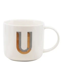 Deals ✨ Salt&Pepper Alpha Mug 400ml - Letter U 😍