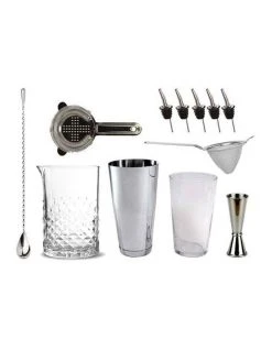 Brand new ⭐ Cocktail Kit Bartender's Bar Kit with Boston Shaker and Glass 🔔