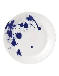Brand new ๐ Royal Doulton Pacific Splash 28.5cm Plate White/Blue โค๏ธ