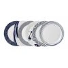 Budget 🎉 Royal Doulton Pacific 28cm Set of 6 Plate White/Blue 👏