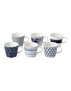 Top 10 🧨 Royal Doulton Pacific Set of 6 Small Mugs Blue/White ✔️