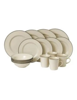 Promo 😀 Royal Doulton Gordon Ramsay Union Street Cafe 16pc Dining Set Cream 🤩