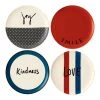 Outlet ✔️ Royal Doulton Ellen DeGeneres Joy Accents 21cm Set of 4 Plate ⌛