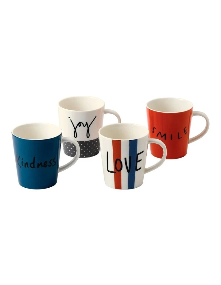Outlet ⭐ Royal Doulton Ellen DeGeneres Joy Accent 450ml Set of 4 Mugs Multicolour 😍 1 Outlet ⭐ Royal Doulton Ellen DeGeneres Joy Accent 450ml Set of 4 Mugs Multicolour 😍