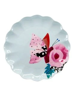 New 😀 Salt&Pepper Willow 38cm Round Platter Light Blue 😉