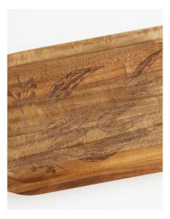 Budget 😍 Australian House & Garden Gum Leaf Acacia Serving Tray with Leather Handles ✔️ -Savor Home Store 778951720 3 720x928