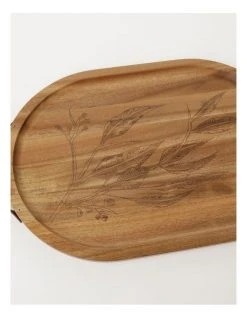 Flash Sale ✨ Australian House & Garden Acacia Gum Leaf Serving Tray With Leather Handles 40x27.5cm 🛒 -Savor Home Store 778951810 3 720x928