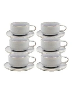 Top 10 ⭐ Salt&Pepper RELIC Tea Cup and Saucer Set - 260ml/15cm - Mist - Set of 6 ✔️