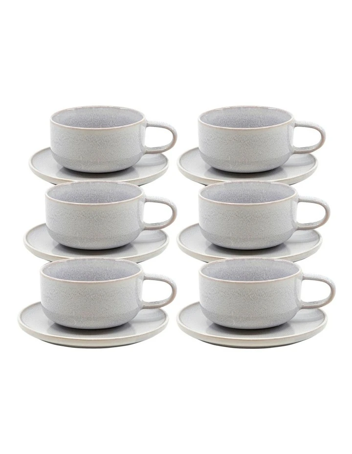 Top 10 ⭐ Salt&Pepper RELIC Tea Cup and Saucer Set - 260ml/15cm - Mist - Set of 6 ✔️ 1 Top 10 ⭐ Salt&Pepper RELIC Tea Cup and Saucer Set - 260ml/15cm - Mist - Set of 6 ✔️