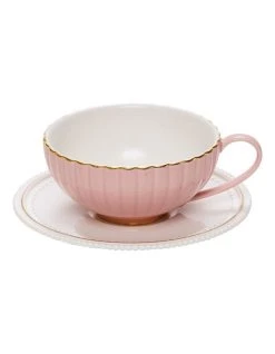 Wholesale 😉 Salt&Pepper ECLECTIC 250ml 6pc Tea Cup and Saucer Set Pink ❤️ -Savor Home Store 779175910 2 720x928
