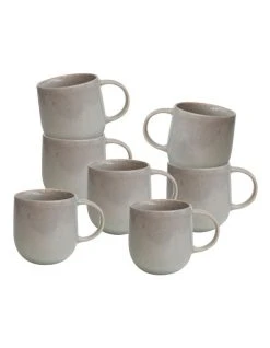 Promo ๐ Salt&Pepper NAOKO Mug - 380ml - Frost - Set of 6 ๐ฅฐ