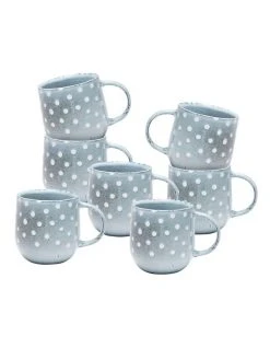 Best deal 🧨 Salt&Pepper NAOKO Mug - 380ml - Polka Grey - Set of 6 ✔️