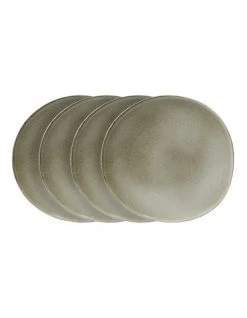 Budget 🤩 Robert Gordon Pier Mason 27.5cm Set of 4 Dinner Plate Grey ⌛