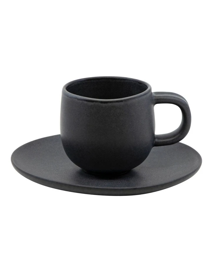 Best deal 🔥 Salt&Pepper Hue 85ml/12cm Espresso Cup & Saucer Set Black 😍 1 Best deal 🔥 Salt&Pepper Hue 85ml/12cm Espresso Cup & Saucer Set Black 😍