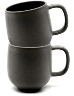 Outlet 🎉 Salt&Pepper Hue 380ml Set of 6 Mug Black ✨ -Savor Home Store 781937200 3 720x928