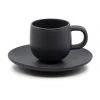 Outlet 👏 Salt&Pepper Hue Espresso Cup and Saucer Set 85ml/12cm - Black - Set of 6 😍