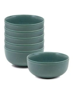 Flash Sale ✔️ Salt&Pepper Hue Rice Bowl 12cm - Green - Set of 6 ✔️