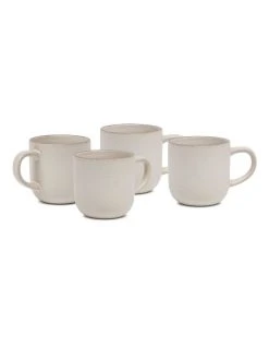 Budget 👏 Salt&Pepper Hana 4 Piece 300ml Mug Set Ivory 🎁