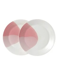 Top 10 ⌛ Royal Doulton Signature 1815 28cm Set of 2 Plate White/Pink ✨
