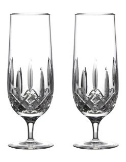 Budget ✔️ Waterford Lismore Classic Nouveau Set of 2 Hurricane Glass 🔔