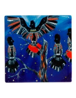 Wholesale ⌛ Maxwell & Williams Melanie Hava Jugaig-Bana-Wabu Ceramic 10cm Black Cockatoos Square Coaster 🔥