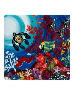 Best Sale 🎁 Maxwell & Williams Melanie Hava Jugaig-Bana-Wabu Ceramic 10cm Reef Wonderland Square Coaster 🌟