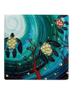 Hot Sale 😍 Maxwell & Williams Melanie Hava Jugaig-Bana-Wabu Ceramic 10cm Turtles Square Coaster ⌛