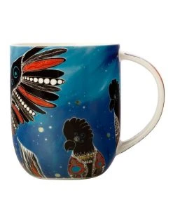 Cheap ๐ Maxwell & Williams Melanie Hava Jugaig Bana Wabu Black Cockatoos 440ml Mug Gift Boxed Blue ๐
