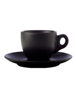 Hot Sale ✨ Maxwell & Williams Caviar 100ml Demi Cup & Saucer Black 🎉