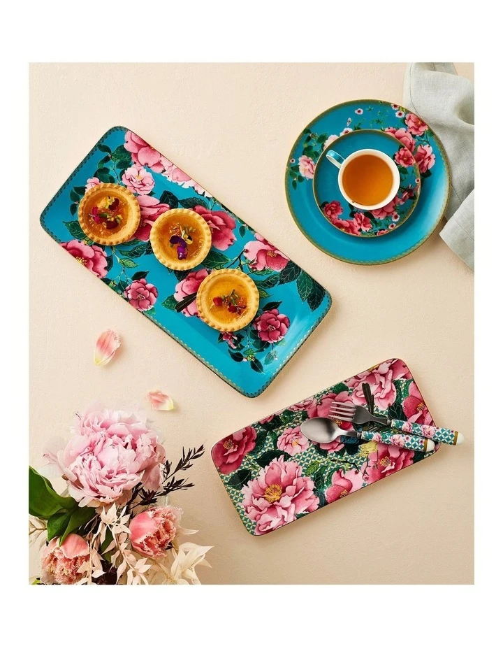 Best deal ❤️ Maxwell & Williams Teas & C's Silk Road 25x12cm Rectangle Platter Gift Boxed Aqua ✔️ 2 Best deal ❤️ Maxwell & Williams Teas & C's Silk Road 25x12cm Rectangle Platter Gift Boxed Aqua ✔️ - Image 2