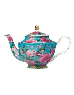 Discount ⭐ Maxwell & Williams Teas & C's Silk Road 1L Teapot Tea for One with Infuser Aqua 🔥