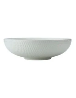 Promo ✔️ Maxwell & Williams White Basics Diamonds 25cm Round Serving Bowl White 🌟