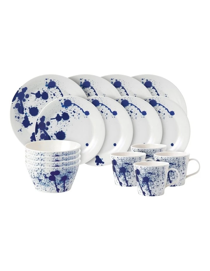 Cheapest ⭐ Royal Doulton Pacific 16pc Dining Set Splash Print ✨ 1 Cheapest ⭐ Royal Doulton Pacific 16pc Dining Set Splash Print ✨