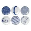 Best Pirce ⌛ Royal Doulton Pacific 16cm Set of 6 Mixed Plates White/Blue 😉