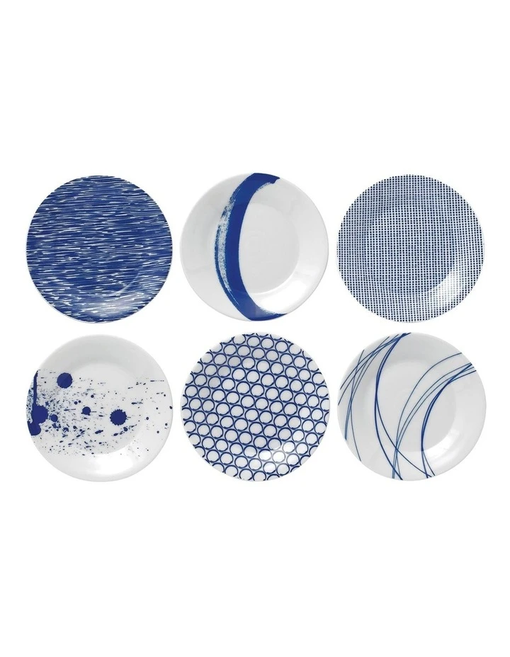 Best Pirce โ Royal Doulton Pacific 16cm Set of 6 Mixed Plates White/Blue ๐ 1 Best Pirce โ Royal Doulton Pacific 16cm Set of 6 Mixed Plates White/Blue ๐