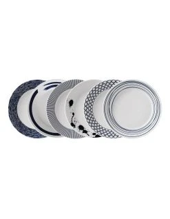 New 😍 Royal Doulton Pacific Mixed 23cm Set of 6 Pasta Bowls 💯