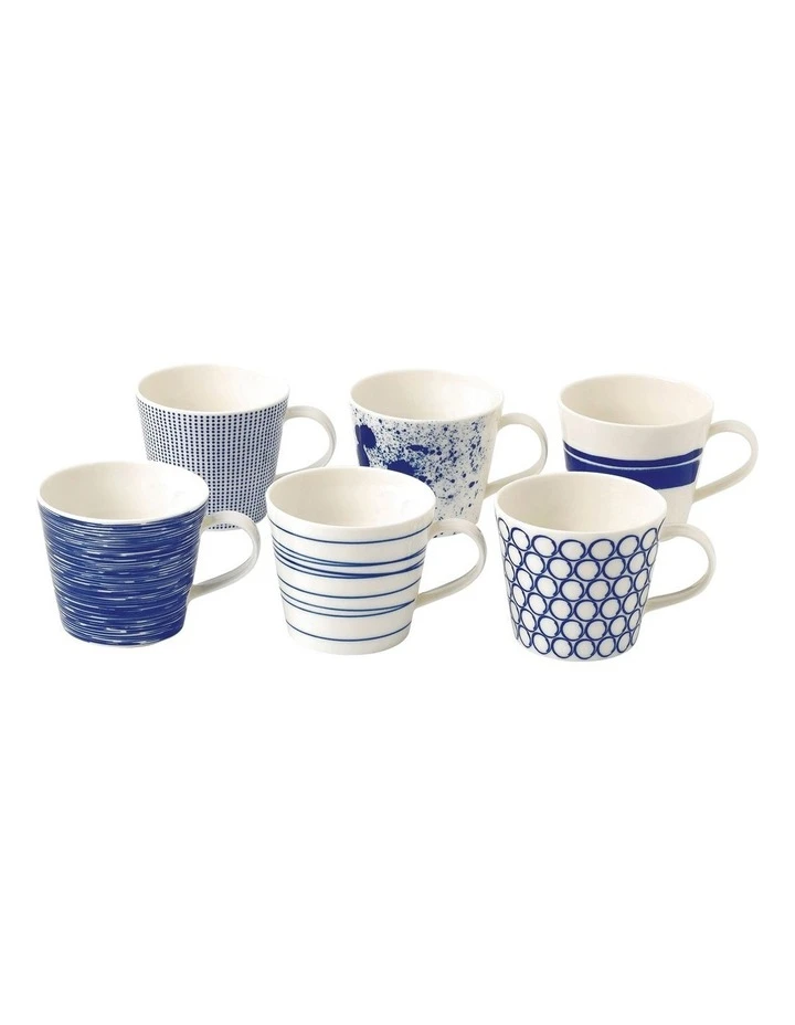 Wholesale 💯 Royal Doulton Pacific 400ml Set of 6 Mixed Mugs Multicolour Blues 💯 1 Wholesale 💯 Royal Doulton Pacific 400ml Set of 6 Mixed Mugs Multicolour Blues 💯