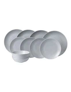 Flash Sale 🛒 Royal Doulton Gordon Ramsay Maze 12pc Set Light Grey 🥰
