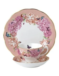 New ❤️ Royal Albert Miranda Kerr Hope Teacup Saucer & Plate Pink ✨