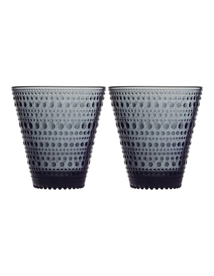 Outlet โ๏ธ IITTALA Kastehelmi Set of 2 Tumbler Dark Grey ๐ 1 Outlet โ๏ธ IITTALA Kastehelmi Set of 2 Tumbler Dark Grey ๐
