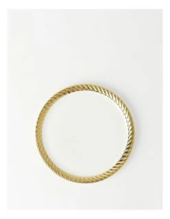 Cheapest ⭐  Heritage Gold Rope Side Plate White ❤️