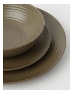 Brand new 😀 Vue Desert Bloom 12pc Dinner Set Olive 🧨 -Savor Home Store 799339870 7 720x928