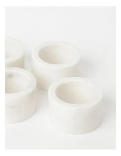 Cheapest 🤩 Heritage Marble Napkin Rings White 4 Pack ⌛ -Savor Home Store 800016220 3 720x928