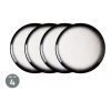 New 🔔 Maxwell & Williams Caviar Granite Coupe Plate 20cm Set of 4 🔔