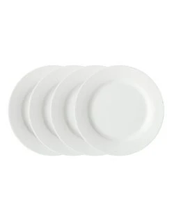 Best Sale 👍 Maxwell & Williams White Basics Rim Entree Plate 23cm Set of 4 ⭐
